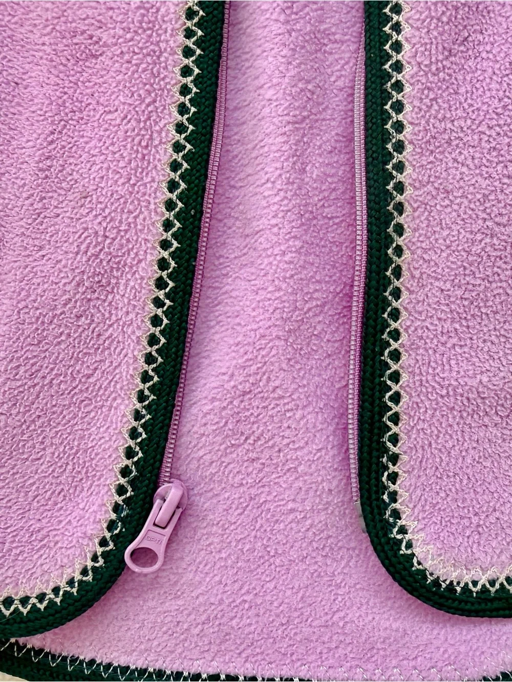 Hanna Andersson Lavender Hooded Fleece Jacket with Daisy Appliqués